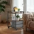 22" x 18.5" Large Printer Stand with Wheels, Mobile Rolling Printer Table Cart for Home Office, Rustic Brown Storage Organizer for Scanner, Fax, CPU, Shredder
