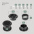 Vent Systems 1.5" Inch Round Door Vent Cover - 2 Pack - Black Plastic Mini Circular Grille with Dual-Sided Louvers - Durable Snap-In Register for Indoor Airflow - Ideal for Cabinet, Closet Ventilation
