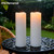 4" x 14" Large Waterproof Outdoor Flameless Candles Battery Operated LED Pillar Candles for Indoor Outdoor Lanterns, White, Long Lasting, Set of 2