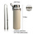 32 oz Glass Water Bottles with Stainless Steel Lid and Sleeve - Borosilicate Glass Sports Water Bottle with Strap for Drinking