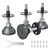 Heavy Duty Furniture Levelers - Dual Thread Design with Nut Kit - Adjustable Feet for Tables, Cabinets, Chairs, Workbench, Sofa - Supports 1420LBs - 4 Packs