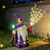 HUYIENO Gnome Solar Garden Statue 9.7" Outdoor Decor with LED Firefly String Lights, Waterproof Solar Powered Figurine for Patio, Yard, Lawn, Porch, Housewarming, Mom & Birthday Gift Ghome