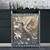 Silver Glass Hummingbird Kitchen Decor Magnetic Dishwasher Cover Sticker, 3D Flower Bird Dishwasher Magnet Full Door Cover, 23"x 26" Hummingbird Home Fridge Magnet Panel Decal