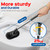 HAMITOR Toilet Plunger and Brush Set with Curved Bristles - 2Pack