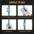 1200pcs Wire Cage Clips with Hog Ring Pliers Fencing Plier Snap-Ring Pliers Hog Wire Fence C Clip for Bird Quail Rabbit Chicken Cage