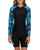 Halcurt Women's Zip Front Full Body 1 Piece Rash Guard Swimsuits