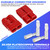 4PCS 175A 1/0-4 Gauge Battery Cable Quick Connect/Disconnect Connector Plug Kit with 4 Wire Harness Dust Cover(Red 2AWG)