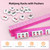 Premium Mahjong Racks with Pushers,4-Pack Non-Slip Acrylic Racks,Blue