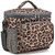 FlowFly Insulated Reusable Lunch Bag Adult Large Lunch Box for Women and Men with Adjustable Shoulder Strap,Front Zipper Pocket and Dual Large Mesh Side Pockets,Leopard