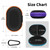 1 Pack Oval Earbud Case Storage Bag with Carabiner, Red