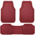 CAR PASS Heavy Duty Rubber Car Floor Mats, Waterproof Universal Trim-to-Fit Car Mats All Weather Floor Mats for SUV Truck Sedan, Premium Auto Floor Mats Full Set 3 Piece Anti-Slip, All Burgundy Red