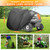 Riding Lawn Mower Cover, Heavy Duty 300D Waterproof Lawn Tractor Cover, Fits Decks Up to 54", for John Deere EGO Toro Craftsman Husqvarna Honda, with Reflective Strips, Black
