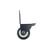 2 Pack Black Side Mount Casters 2 Inch Non Swivel Caster with L Mounting Plate Silent Fixed Caster Wheels Replacement for Luggage, Wooden Gate, Furniture, Doors