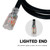 EP 30 Ft 10/3 SJTW Lighted Outdoor Extension Cord, Black