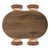 Oval Fitted Table Cloth, Dark Brown Texture Wood, 42"x60"