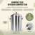 Epica Kitchen Compost Bin for Kitchen Countertops, 1.3 Galllon - Silver