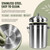 Epica Kitchen Compost Bin for Kitchen Countertops, 1.3 Galllon - Silver