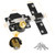 Barn Door Lock, 2", Fence Gate Lock, Double Sided Gate Latch, Shed Door Lock for Wooden Garage Vinyl Metal Gate with 5 Keys, for Right & Left Door