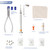 Rimless Glasses Repair Tool Kit - Comes with a Plier, Two Pairs of Rubber Jaws, and Mounting Sleeves in 3 Sizes (1.4/1.5/1.6) - Suitable for Maintenance and Repair of Frameless Glasses