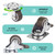 Small Caster Wheels 1 Inch Low Profile Swivel Plate Casters Set 8