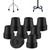 MFE Quad Cane Tip (8 Pack), Non-Slip Durable Rubber Cane Tip 1/2 Inch Replacement Rubber Foot for Walking Sticks Crutch Folding Cane Accessories, Black