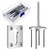 Shimeyao 2 Sets Newel Post Mounting Kit, Handrail Fastener, Silver