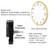 YOUNGTOWN High Torque Long Shaft Clock Movement Mechanism with 12 Inch Long Spade Hands Thread Length is 15.4 mm (39/64 inch) (1 Set)