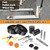 Fit for Crown PTH50 Pallet Jack/Truck Full Wheel Replacement Kit, Pair Steering Wheels 7" x 2", Pair Front Load Roller 2.76"x 3.74", with Pre-Installed Bearings, Axles, PU Tread, Pins, Entry Roller