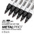 ZEYAR Permanent Markers, Bullet Tip, Aluminum Barrel, Waterproof and Smear-Proof, Quick Drying ink- Great on Plastic,Wood,Stone,Metal and Glass for Doodling and Marking (6 Black Color)