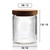 Mason & Fable Ribbed Glass Jar with Wooden Lid 17oz, Set of 3 | Airtight Fluted Storage Canisters for Food, Tea, Coffee, Candy/Spice | Organization Canisters for Home & Kitchen