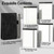 WEMATE Pocket Notebook with Pen, 10 Pieces Pocket Notebook Set Black