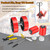 Pallet Jack/Truck Full Wheel Replacement Kit, Pair Steering Wheels (7"x 2"), Pair Front Load Roller(3" x 3.75"), with Pre-Installed Bearings, Axles, 20mm ID Poly Tread, Entry Rollers, Install Tool Kit