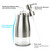 AUMIO Dish Soap Dispenser with Stickers, Stainless Steel Body & Glass View