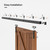72"/6FT Box Rail Hardware Heavy Duty Sliding Barn Door Track, Aluminium Alloy Wall Mount Kit for Single Door, Smoothly and Quietly Easy to Install (No Door)
