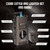 Cigar Lighter with V Cutter, Punch, Draw Tool – Dual Torch Flame, Flip Lid Cigar Rest – Refillable Windproof Butane Lighter Gift Set for Men – Grey Finish (NO Butane)