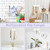 VIS'V Key Holder Wall Mount, Small Adhesive Key Hanger with 3 Hooks, White