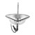 Single Bowl Hand Wash Sink, Wall-Mounted Stainless Steel Corner Basin Sink with Faucet and Drain Kit, Triangular Hand Basin Sink for Kitchen, Bar, Restaurant Silver 17.32" X 14.57"