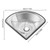 Single Bowl Hand Wash Sink, Wall-Mounted Stainless Steel Corner Basin Sink with Faucet and Drain Kit, Triangular Hand Basin Sink for Kitchen, Bar, Restaurant Silver 17.32" X 14.57"