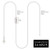 RTNLIT 12FT Clear Lamp Cord with On/Off Switch, Stripped Ends Ready