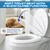 Plexon Soft Cushioned Toilet Seat, Elongated White, Slow-Close Lid & Seat, Quick-Release Hinge, Easy To Clean & Change