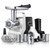 Electric Meat Grinder Heavy Duty - 5 in1 Meat Grinders for Home Use - 3000W Max Powerful - Sausage Stuffer with 3 Stainless Steel Grinding Plates - Size #12 (black)