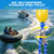 Heavy Duty Boat Tow Harness for Tubing, Self Centering Boat Tow Rope for Tubing 1-4 Riders with 360° Rotating Pulley and Large Hooks, Floating Tube Rope for Boats, Towable Tubes