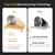 Brvclon Manual Bread Slicer Adjustable Thickness, Hand Crank Bread Slicer for Homemade Sourdough Bread with Scale Line & Suction Cup & Metal Guide,Quality Solid Wood Base