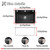21.7 * 17.7in Drop In Kitchen Sink,Black Stainless Steel Single Bowl Sink,Topmount Workstation Sink With Pull Out Faucet,Soap Dispenser And Drain Basket