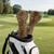 Rnyleeg Golf Club Covers for Women Driver Headcover Wood Head Covers Waterproof Leather Golf Hybird Headcovers with Elastic