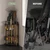 Garden Tool Organizer for Corner - Heavy Duty Metal Rack with 34 Storage Compartments & 14 Hooks for Shovels, Rakes, Long-Handled Tools, Ideal for Garden, Shed, Garage Storage