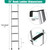 72" Aluminum RV Bunk Ladder, Integrated Camper Bunk Bed Ladder