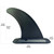 9" Snap in Kayak Skeg Fin Rudder for Kayak Boats, Detachable Center Fin