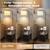 PESRAE Floor Lamp with Table & 2 Drawers, End Table with Lamp, Natural Wood