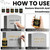 FUHSY Professional Headstone Paint Kit - 5 Colors Monument Letter Inscription Restoration Paint, Lithichrome Paint for Headstones, Gravestone Lettering & Tombstone Marker Pen for Granite & Marble (5 Brushes Included)